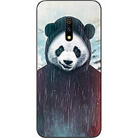 Силіконовий чохол для Realme X з картинкою Панда в капюшоні
