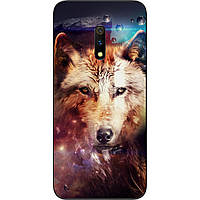 Силіконовий чохол для Realme X з картинкою Космічний вовк