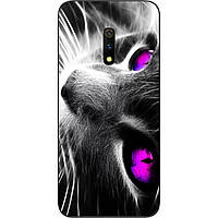 Силіконовий чохол для Realme X з картинкою Красивий кіт