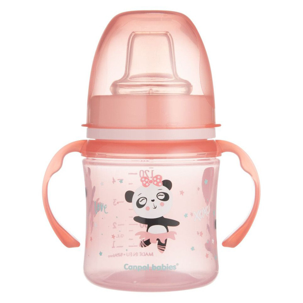 Кружка тренувальна рожева 120 мл Canpol Babies EasyStart Sweet Fun (5901691813366)