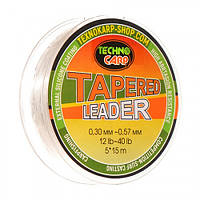 Шок лідер конусний Techno Carp Tapered Leader 0,30-0,57 мм 5х15м