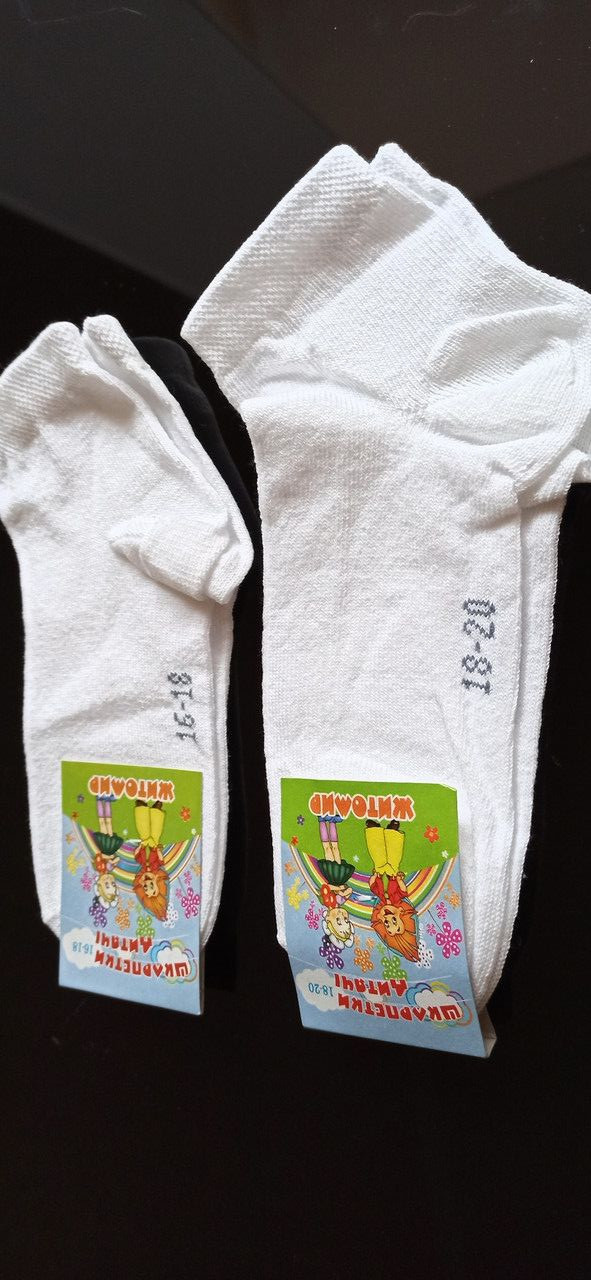Шкарпетки дитячі білі. р.18-20, фото 1
