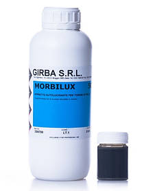 Апретура для всіх типів гладких шкір GIRBA MORBILUX Італія середній блиск чорний 100мл.