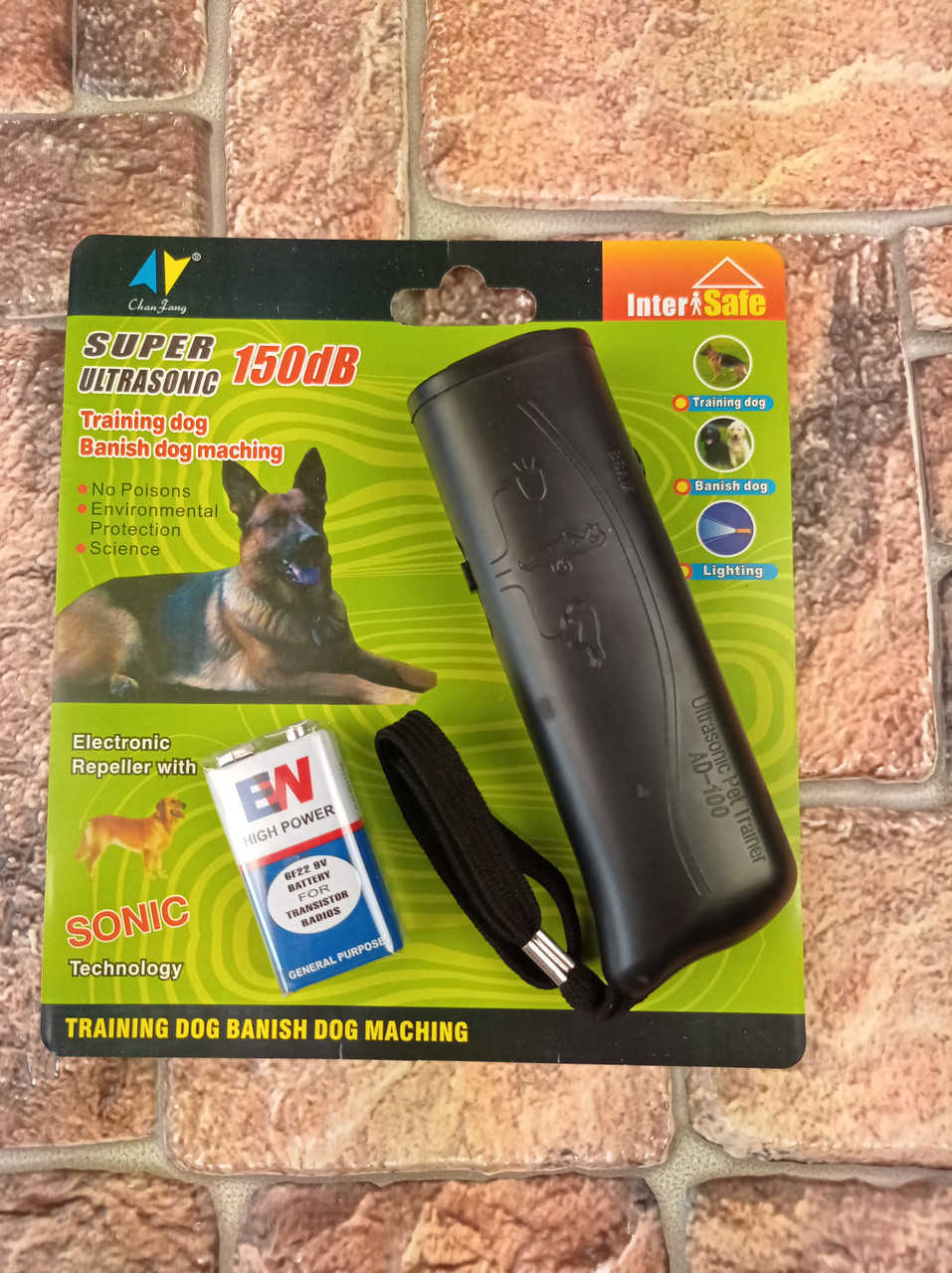 Мощный ультразвуковой отпугиватель защита от собак Repeller Professional AD-100 с фонариком Дрессировка ФОТО - фото 3 - id-p1399854519