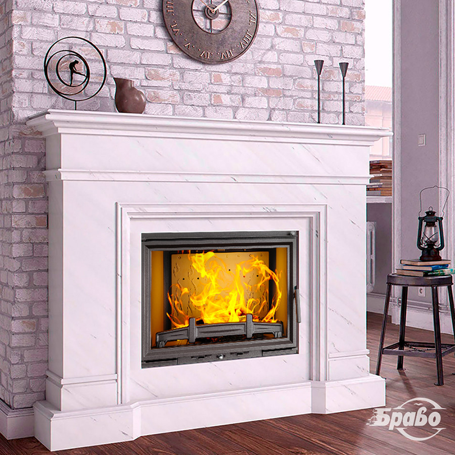 Портал для каміна (облицювання) Мадрид з натурального мармуру Crema marfil, Polaris