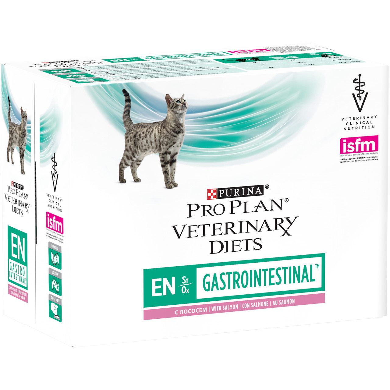 Вологий лікувальний корм Pro Plan veterinary diets gastrointestinal для кішок з лососем 0.085 КГ 10шт.