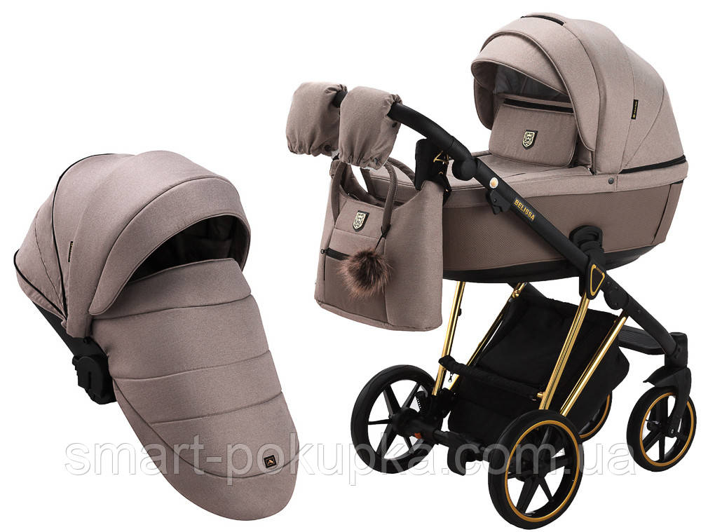 Коляска 2 в 1 Adamex Belissa Special Edidion (Gold) PS-528