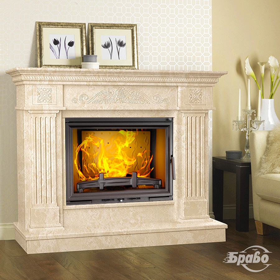 Портал для каміна (облицювання) Туніс з натурального мармуру Botticino