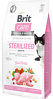 Сухий корм для стерилізованих кішок Brit Care (Брит Кеа) Cat GF Sterilized Sensitive чутливе