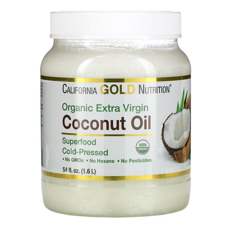 California Gold Nutrition, органічне холоднопрессованное кокосове масло екстра класу, 1,6 л (54 рідин та си.