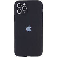 Чехол накладка на Apple iPhone 12 Pro Max Айфон (6,7 дюймов) Silicone Case цвет черный (Black) full camera