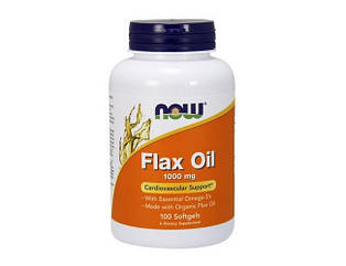 NOW Foods Flax Oil 1000 mg, Лляна олія (100 капс.)