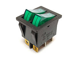 Перемикач KCD2-2101N, ON-OFF 6pin 16A 250V, подвійний Y+Y