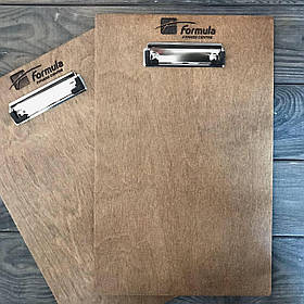 Планшет з дерева з логотипом і затискачем для меню А4 5мм