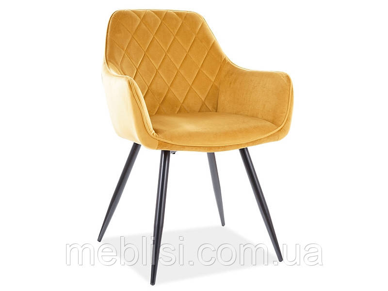Стул LINEA VELVET CURY 68 жовтий (Signal)