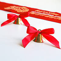 🔥 Топ! Колокольчик выпускника 3 см с Ленточкой, Красный