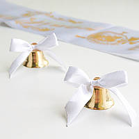 🔥 Топ! Випускний Колокольчик 3 см зі стрічкою, Білий