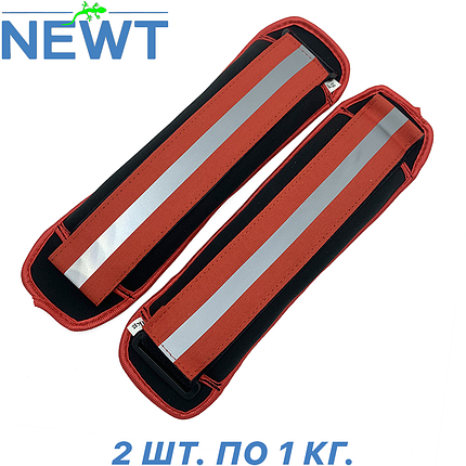 Обважнювачі для ніг нейлонові Newt 2 шт за 1 кг, червоні, фото 1