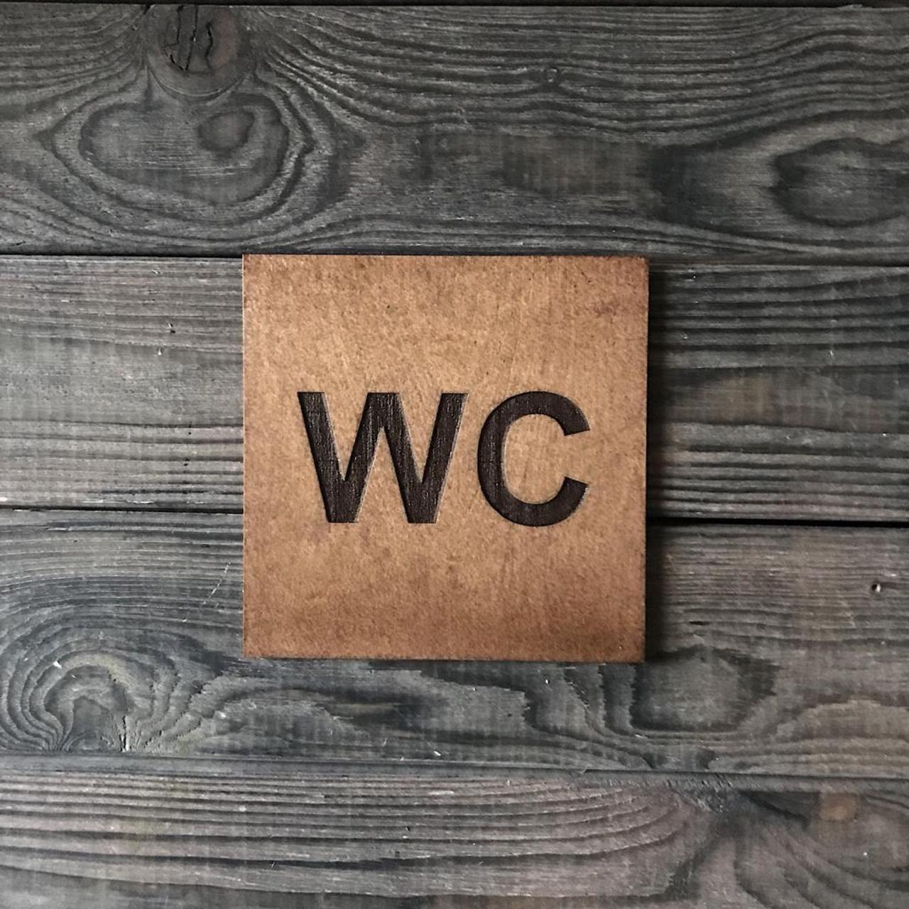 Табличка WC 10x10 3мм