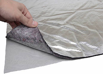 Шумоізоляція для авто повстяна фольгована VOF-8K, вологостійка, самоклейка, 156×100см товщина 8мм