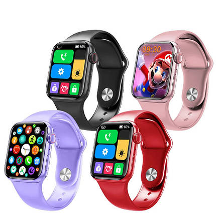 Смартгодинник M26 PLUS Smart Watch Фітнес браслет трекер з мікрофоном Бездротова зарядка Aluminium 44mm, фото 1