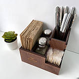 Органайзер для столових приборів, серветок, спецій і зубочисток 164х142х131мм 5мм, фото 3