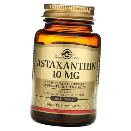 Астаксантин Солгар Solgar Astaxanthin 10 mg 30 капс, фото 1