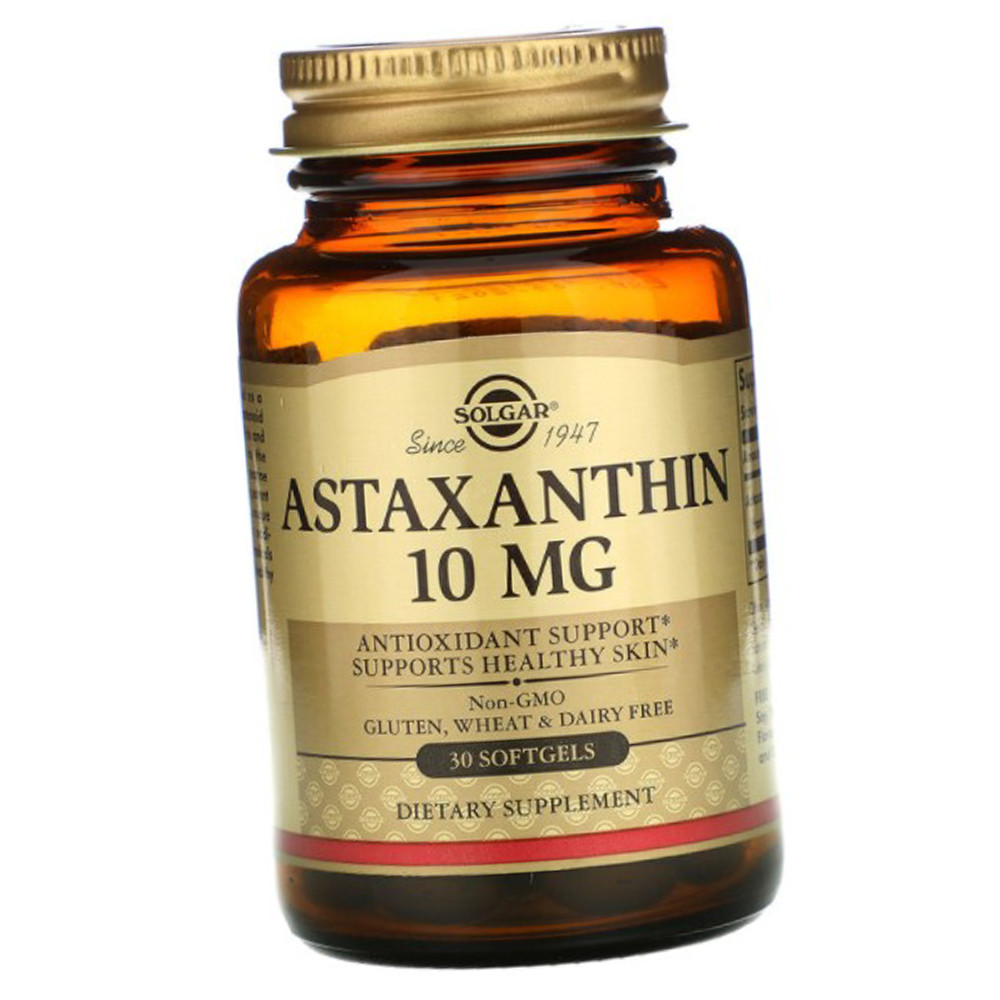 Астаксантин Солгар Solgar Astaxanthin 10 mg 30 капсул антиоксидант