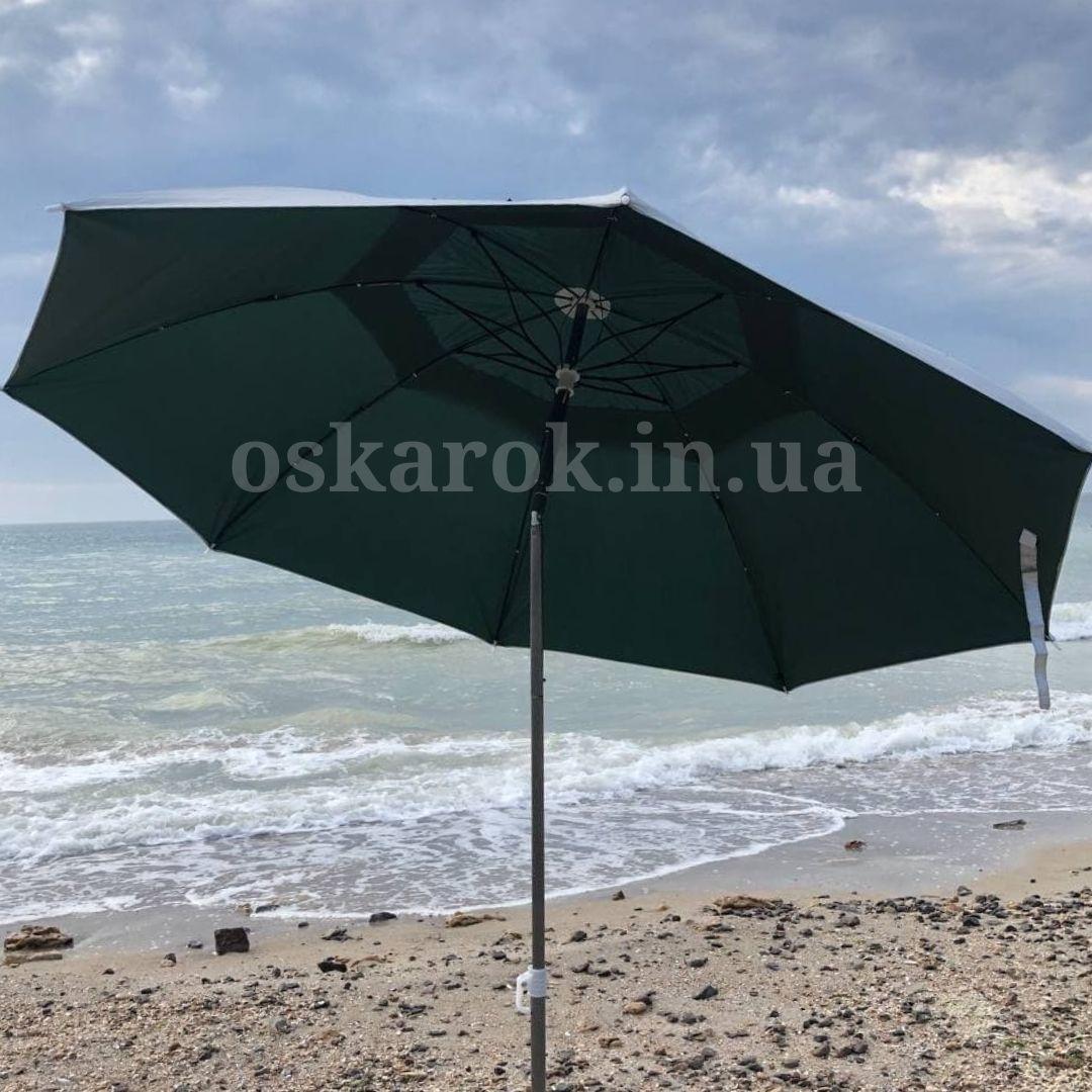Пляжна парасолька з нахилом DYS у 3 складання для кемпінгу та риболовлі, парасолька для пляжу з чохлом садовий