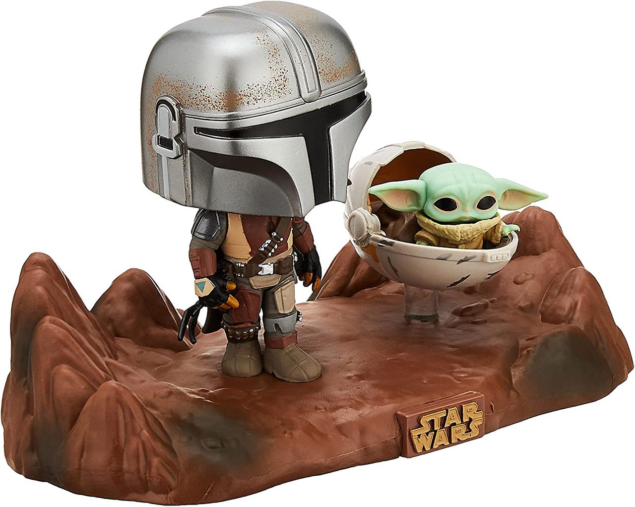 Фанко Поп Мандалорець і малюк йоду на підставці Mandalorian and The Child Vinyl Bobblehead