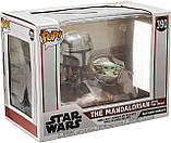 Фанко Поп Мандалорець і малюк йоду на підставці Mandalorian and The Child Vinyl Bobblehead, фото 3