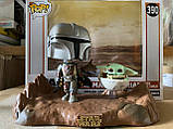 Фанко Поп Мандалорець і малюк йоду на підставці Mandalorian and The Child Vinyl Bobblehead, фото 4