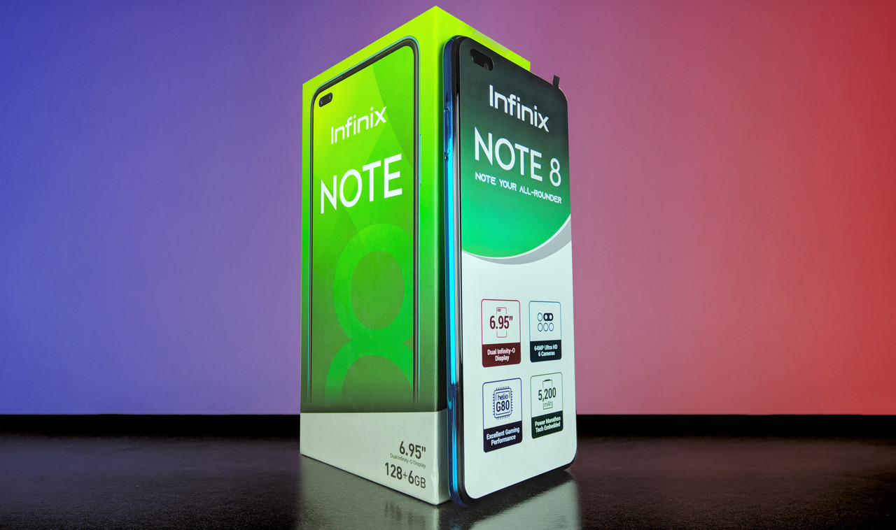 Infinix Note 8 6.95"  ⁇  6/128Gb  ⁇  64 МП  ⁇  Helio G80  ⁇ Бампер, Плівка