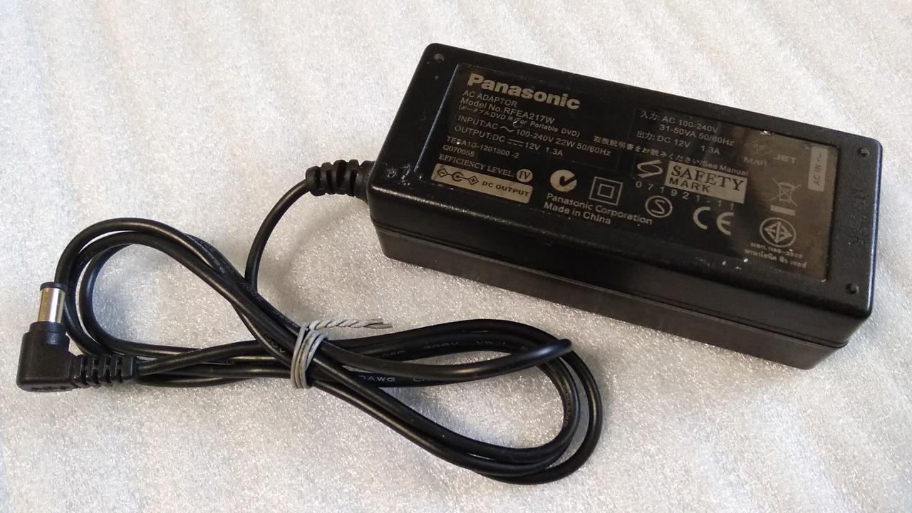 Оригінальний блок живлення (адаптер) Panasonic RFEA217W (Б/В) для DVD програвачів