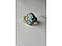 Срібне кільце з каменем Блакитна Шпінель 925 проба, фото 4