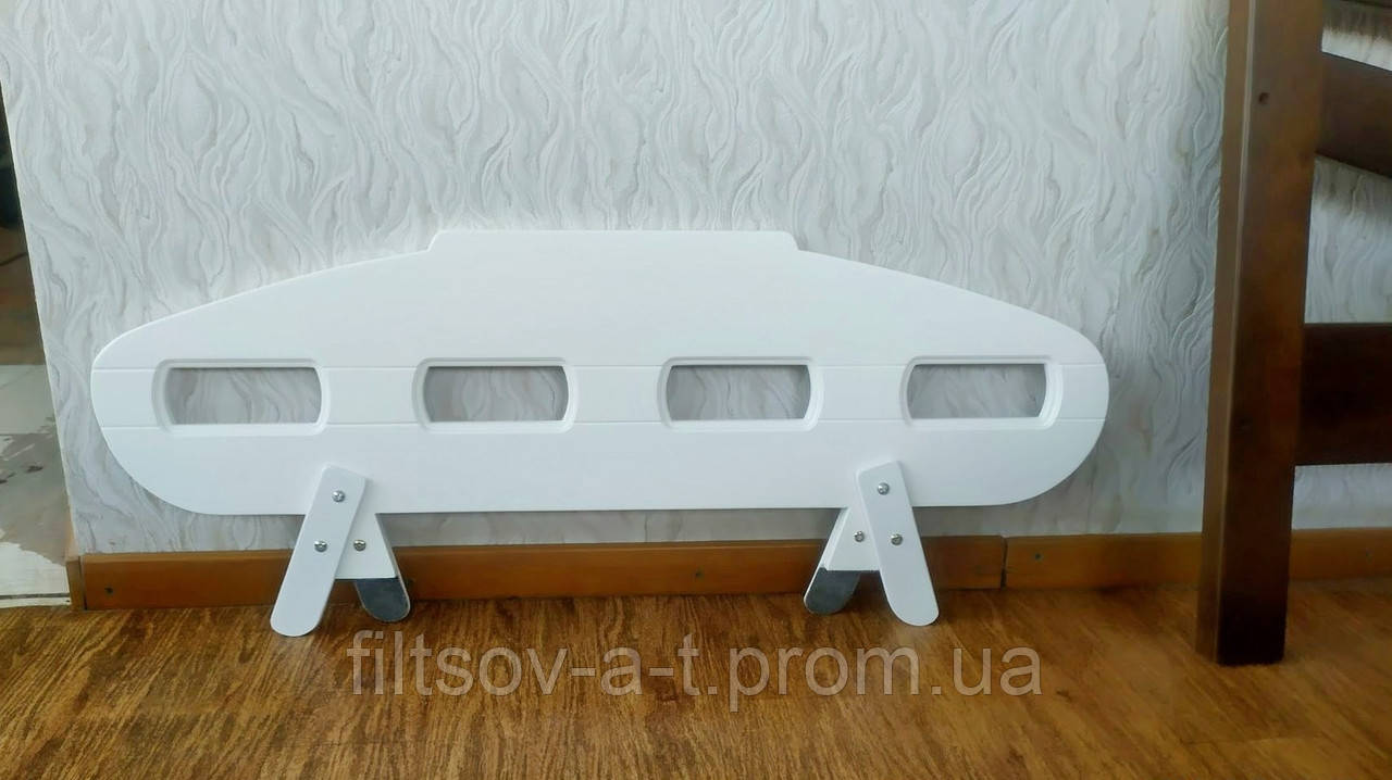 Деревянный защитный бортик - прищепка для детской кровати "Лунтик" (цвет на выбор) белый - фото 3 - id-p1153376399