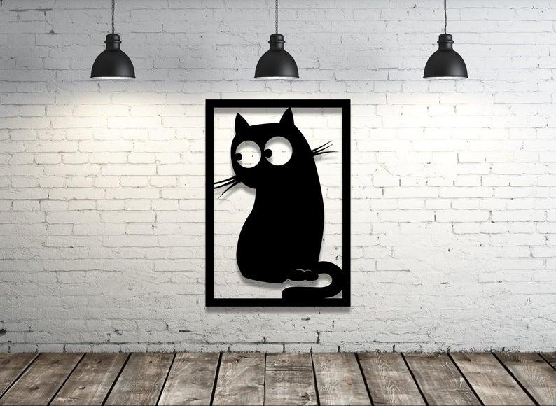 Декоративне панно Кіт, настінний декор