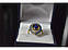 Срібне кільце з синім каменем Алпанит і вставками з бірюзи, фото 7