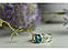 Срібне кільце 925 проби з Яскраво-Синьою Шпинелью, фото 2