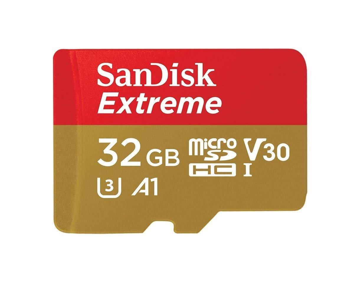 Картка пам'яті для відеореєстратора SanDisk microSDHC Extreme 32 GB Class 10 до 60 МБ R-100MB/s