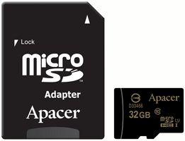 Картка пам'яті для відеореєстратора телефона планшета Apacer 32 GB Class 10 +SD-адаптер