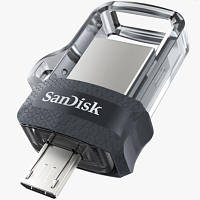 Флешка для телефона и компьютера microUSB USB SanDisk USB3.0 Ultra Dual 16GB OTG