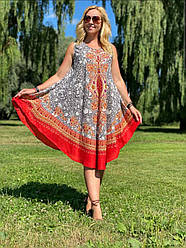 Жіночий сарафан трапеція із натуральної тканини