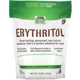 Еритритол NOW Foods, Real Food "Erythritol" натуральний солодкий смак (1134 г)