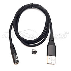 Магнітний кабель USB — micro USB, прогумований, 2 А, 1 м