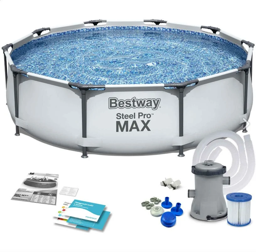 Басейн каркасний Bestway Steel Pro MAX 56059 305х76 см з фільтром і насосом