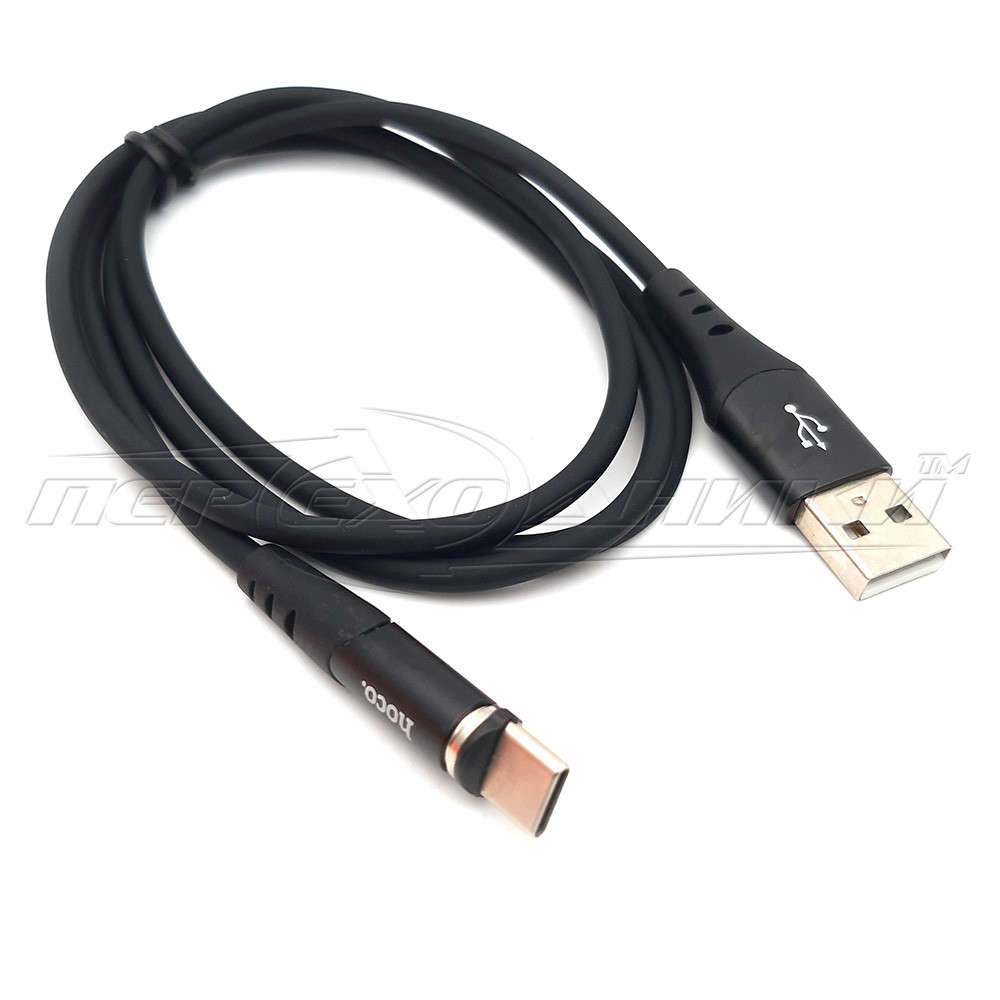 Магнитный кабель Type-C to USB 2.0 (черный) , 2А ,прорезиненный , 1 м - фото 3 - id-p1442293015