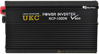 Інвертор перетворювач Професійний UKC 12V-220V RCP-1000W + USB / 4144