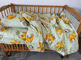 Дитяча постільна білизна в ліжечко - Ведмедик на салат