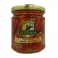 Перец фаршированный тунцом Vittoria Peperoncino ripieno at Tonno 190 г Италия (опт 3 шт)